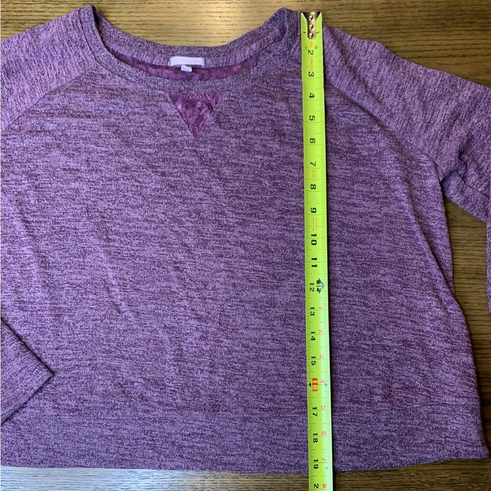Victoria's Secret Sweater Womens Size Medium Purple Heather Knit Pullover Top - Picture 2 of 8